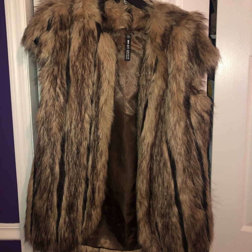 Faux fur vest